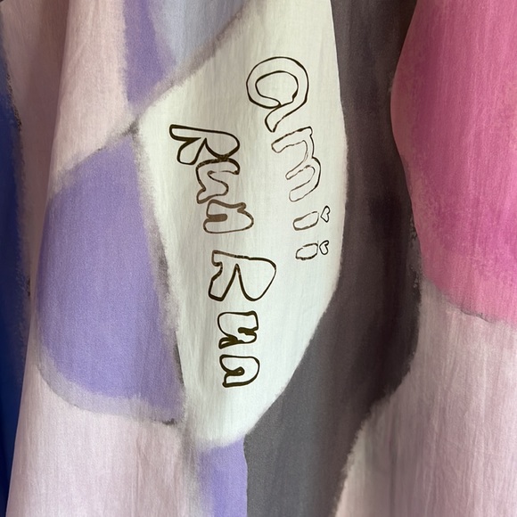 NWT Ami girls 3/4 sleeve flowy button shirt size 140 or 8 - Picture 10 of 14